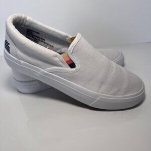 Aldi Gear Slip On Canvas Shoes Women's Size 8 White Casual Loafer